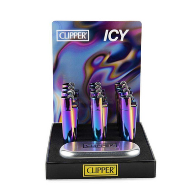 Clipper Full Metal Icy Lighters - 12ct