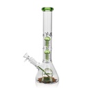 12" Arsenal Double-Perc Glass Bong