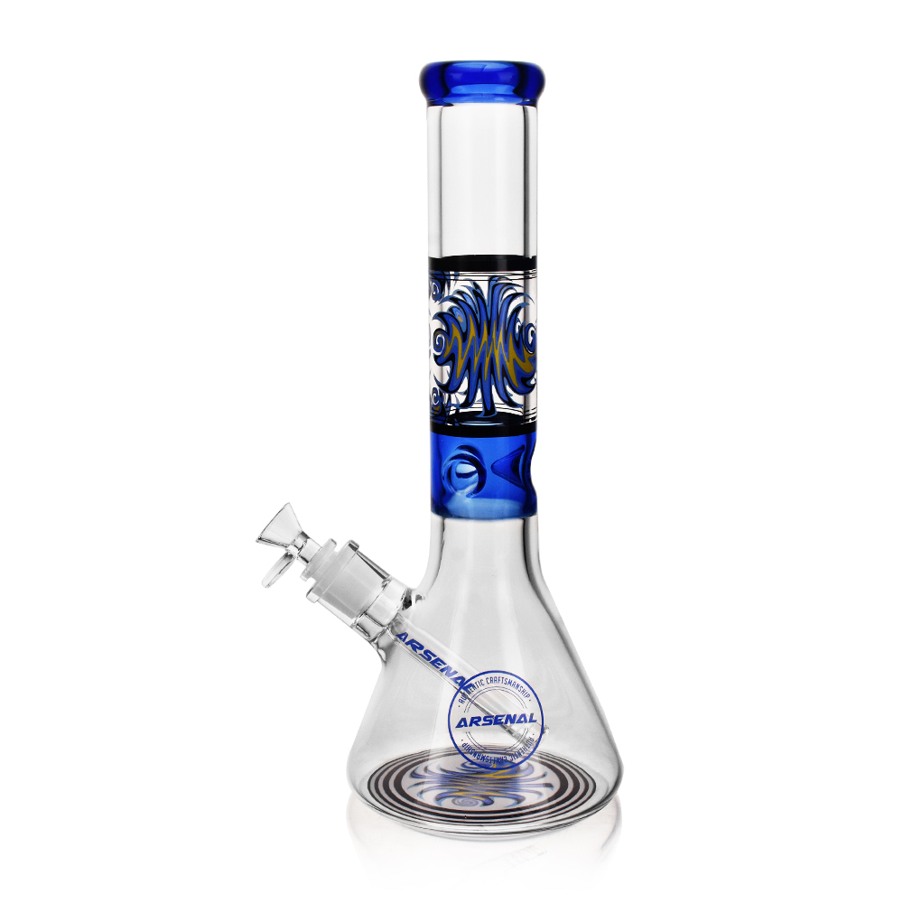 10" Arsenal Groovy Flame Glass Bong