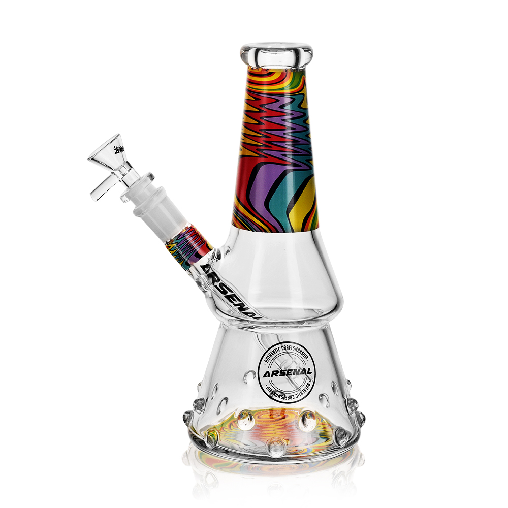 8" Arsenal Iridescent Drop Glass Bong