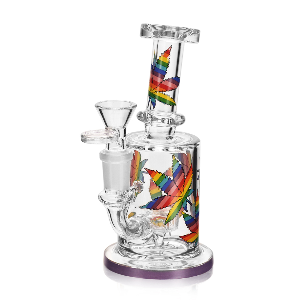 6" Arsenal Rainbow Leaf Glass Rig