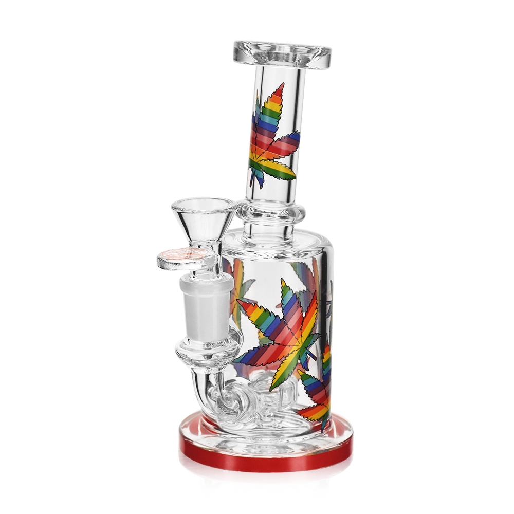 6" Arsenal Rainbow Leaf Glass Rig