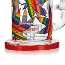 6" Arsenal Rainbow Leaf Glass Rig