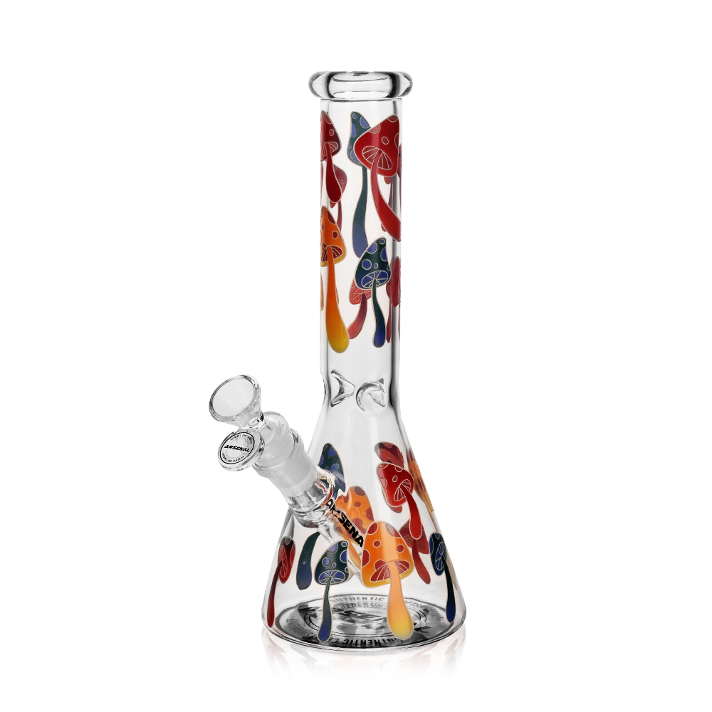 10" 5mm Arsenal Stoner Mushroom Glass Bong