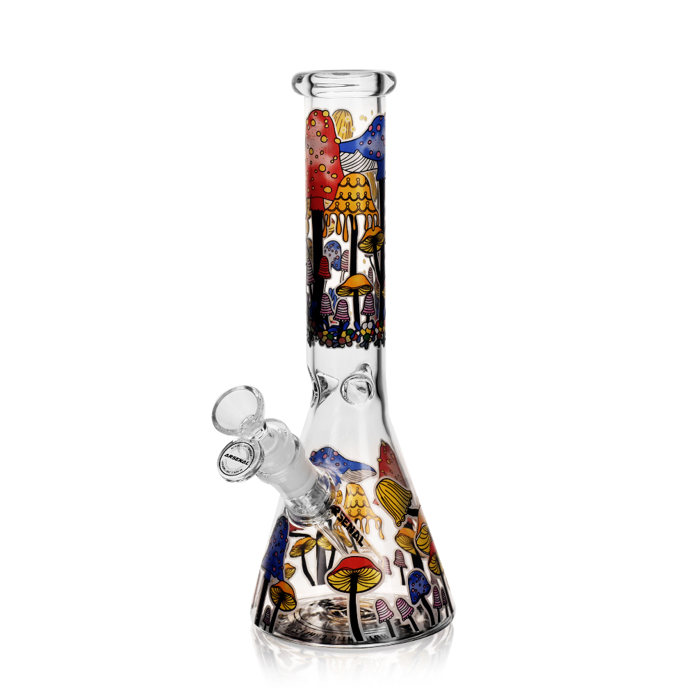 10" 5mm Arsenal Stoner Mushroom Glass Bong