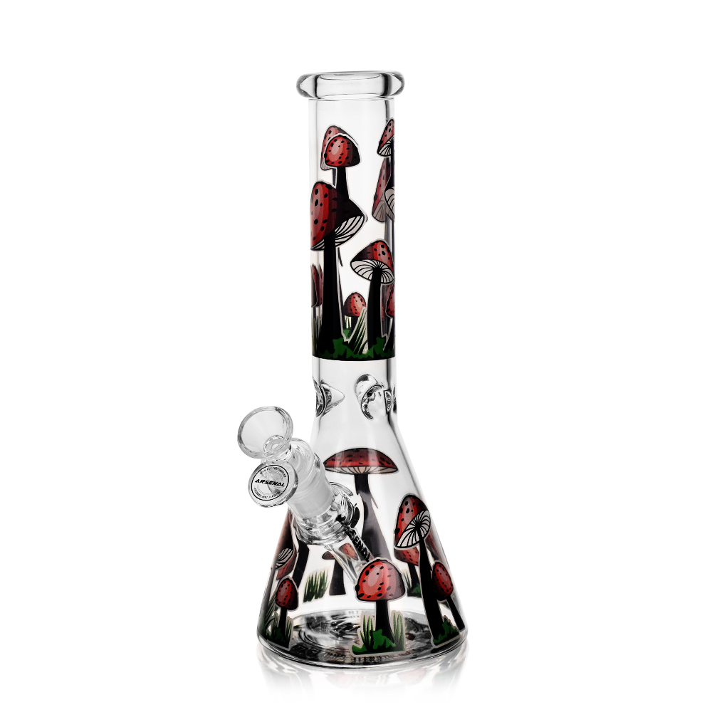 10" 5mm Arsenal Stoner Mushroom Glass Bong