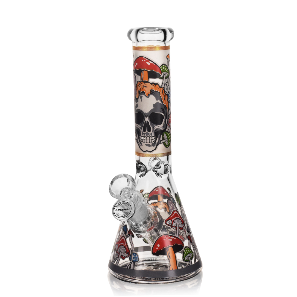 10" 5mm Arsenal Mushroom Mortis Glass Bong