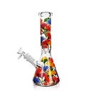 10" 5mm Arsenal Garden Blooms Glass Bong