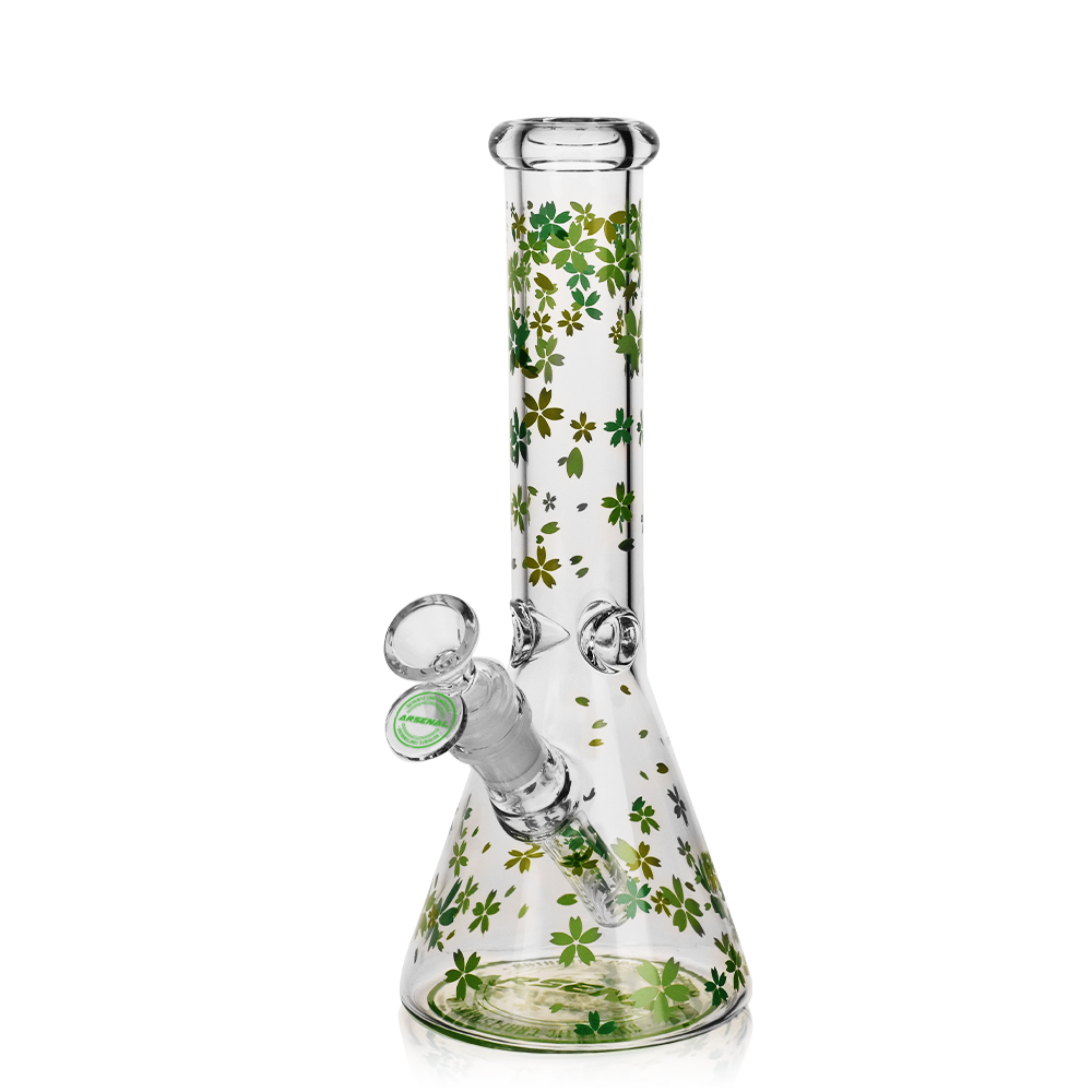 10" 5mm Arsenal Flower Serene Glass Bong