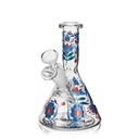 6" Arsenal Comic Bloom & Leaf Glass Bong