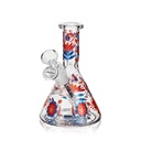 6" Arsenal Comic Bloom & Leaf Glass Bong