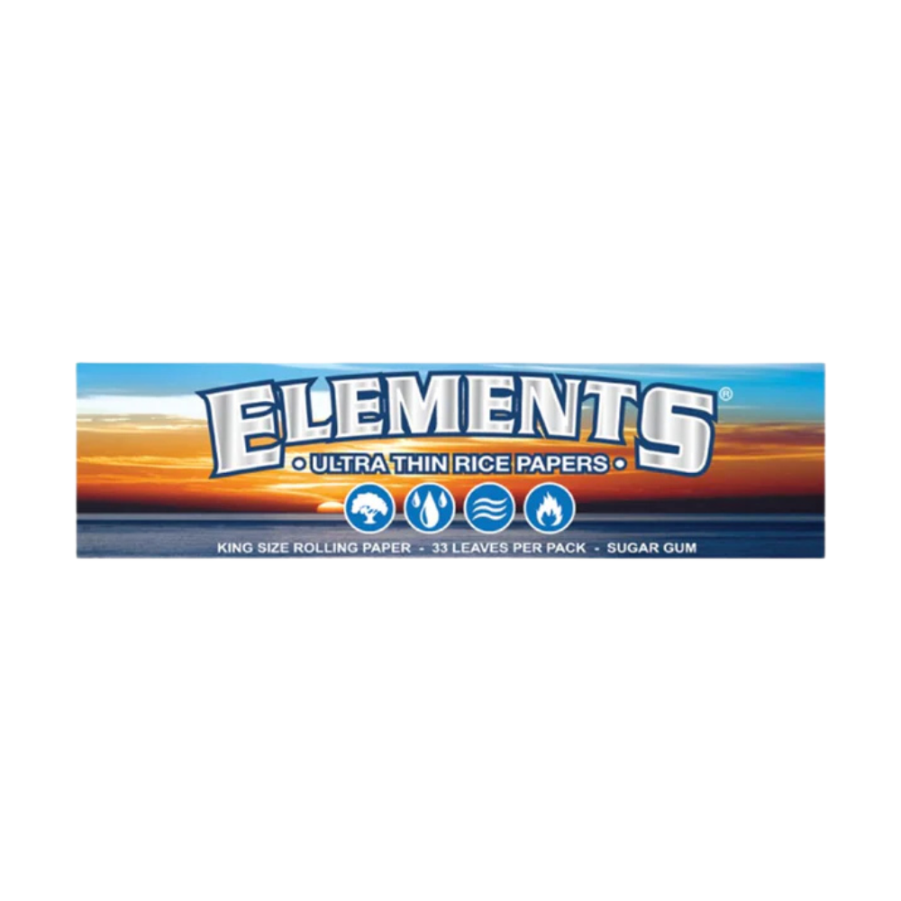 Elements Rice KS Regular (Not Slim) Rolling Papers - 50ct