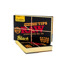 RAW Black Perforated Extra Wide Tips - 36ct