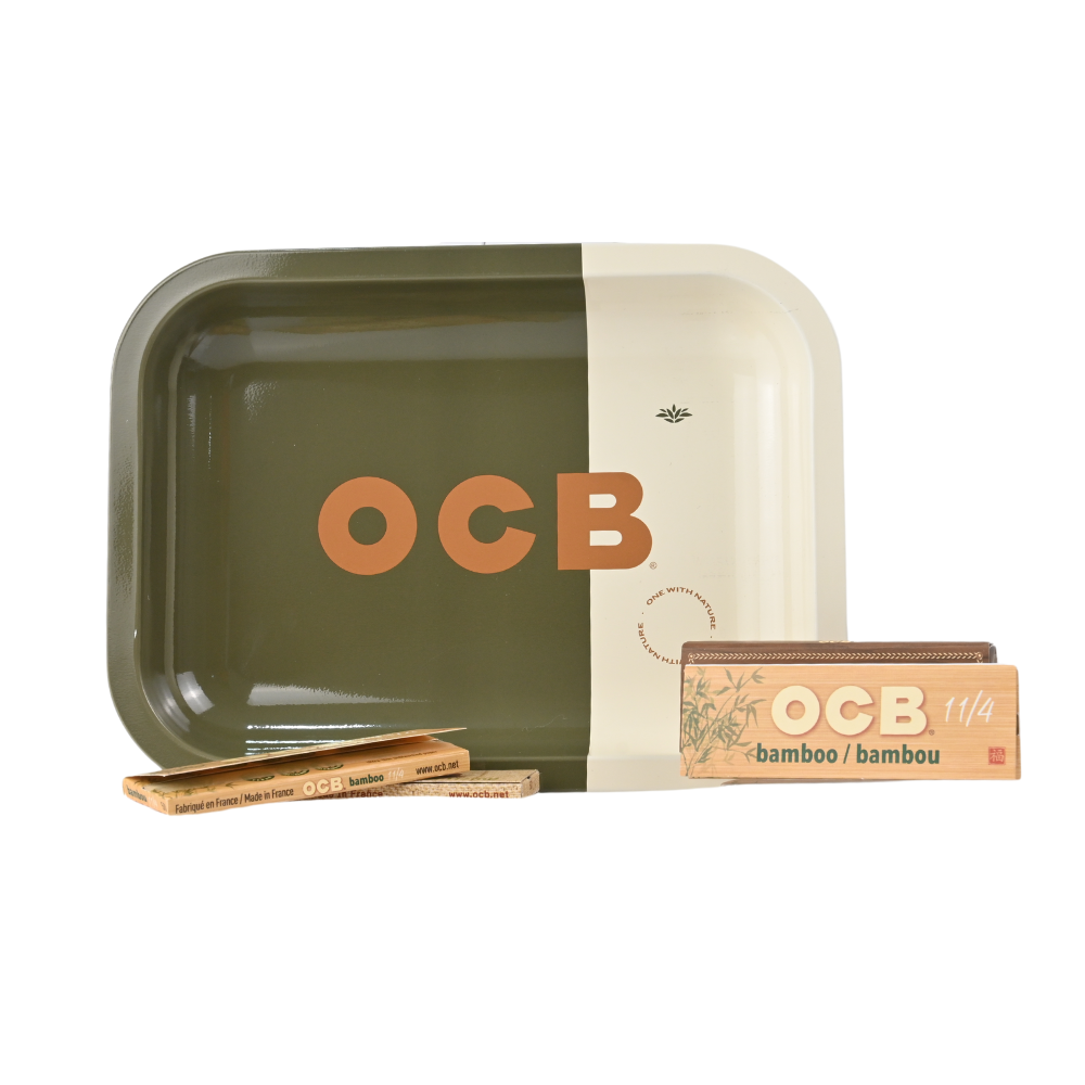 OCB Metal Rolling Tray Prepack Series FS1 - Small Tray w/ 11/4 papers - 12ct