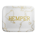 Hemper Luxe Marble White/Gold Rolling Tray