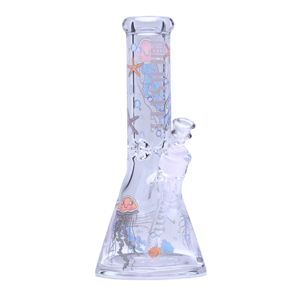 12" 9mm Jelly Fish Castle Glass Bong