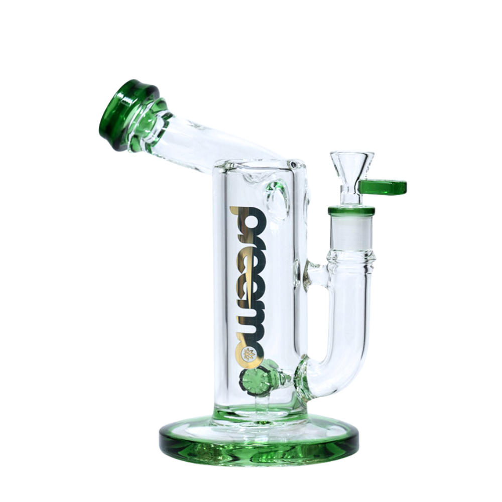 8" Preemo Glass Curved Neck Barrel Perc Bubbler