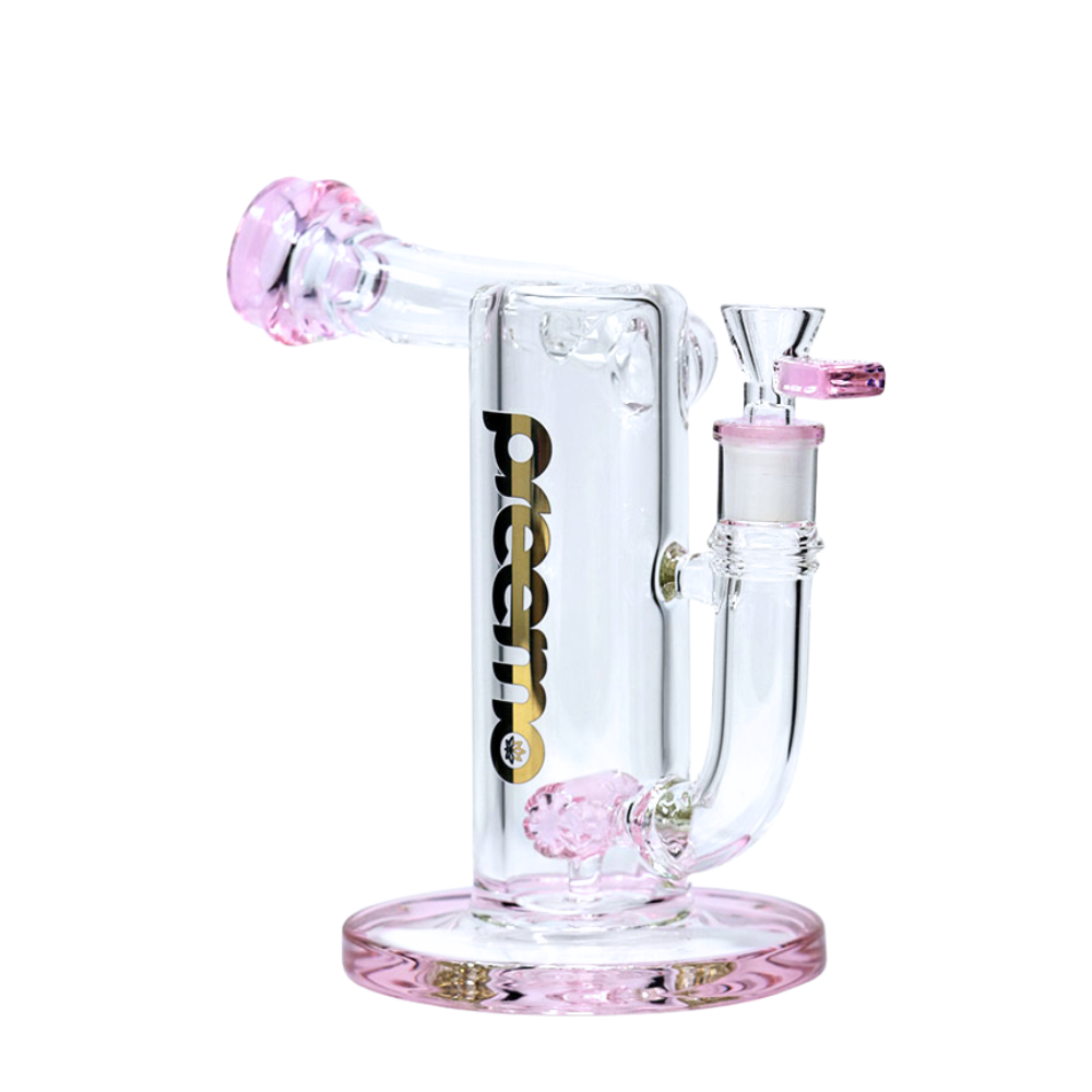 8" Preemo Glass Curved Neck Barrel Perc Bubbler