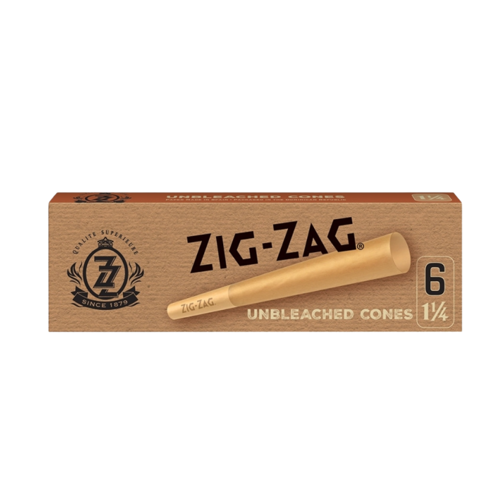 Zig Zag Unbleached 1 1/4 Pre Rolled Cones - 24ct