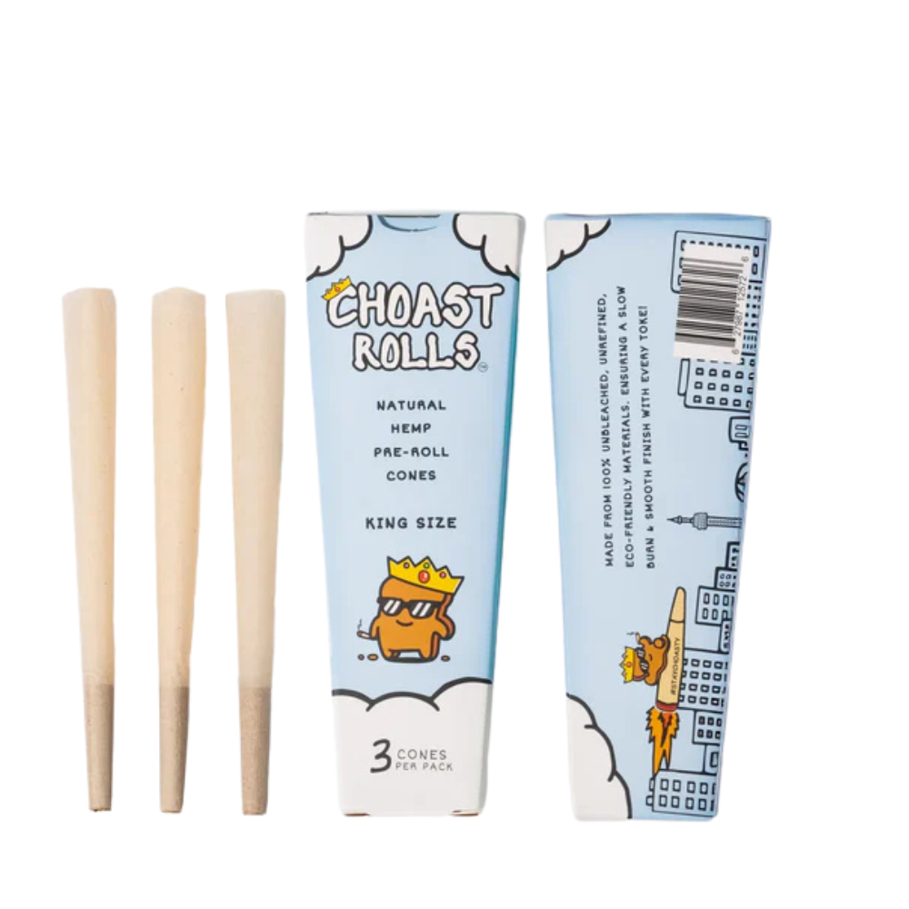 Choast Rolls Natural Hemp KS 3pk Pre Rolled Cones - 24ct