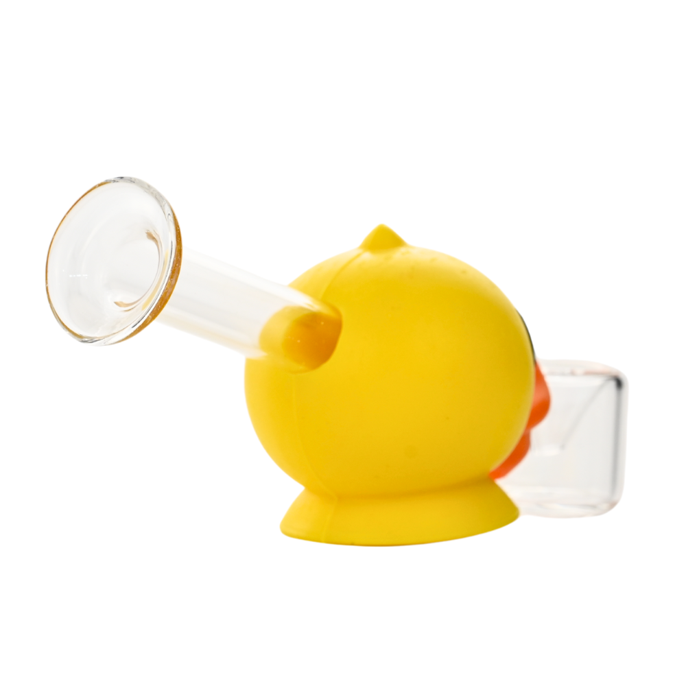 5" Little Yellow Duck Head Glass Pipe