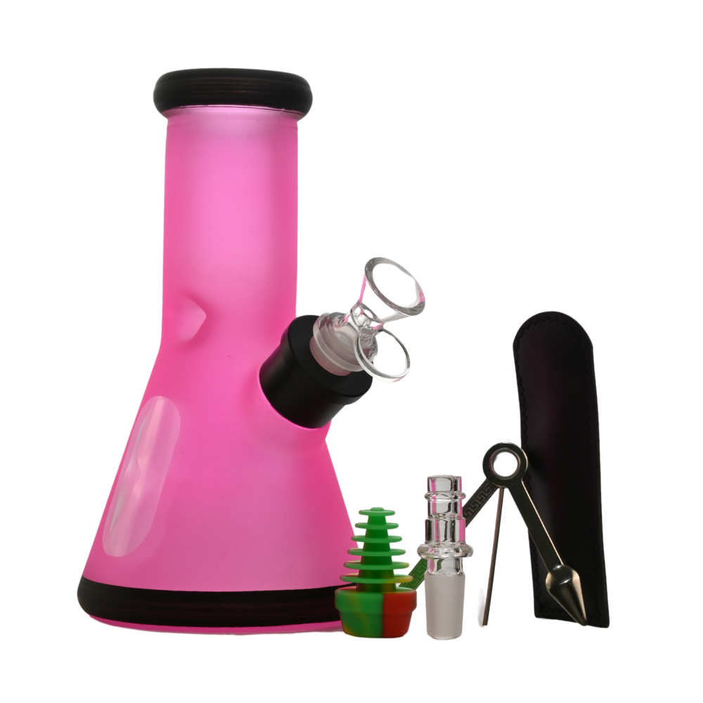 8" Frosted 5 in 1 Glass Bong Kit