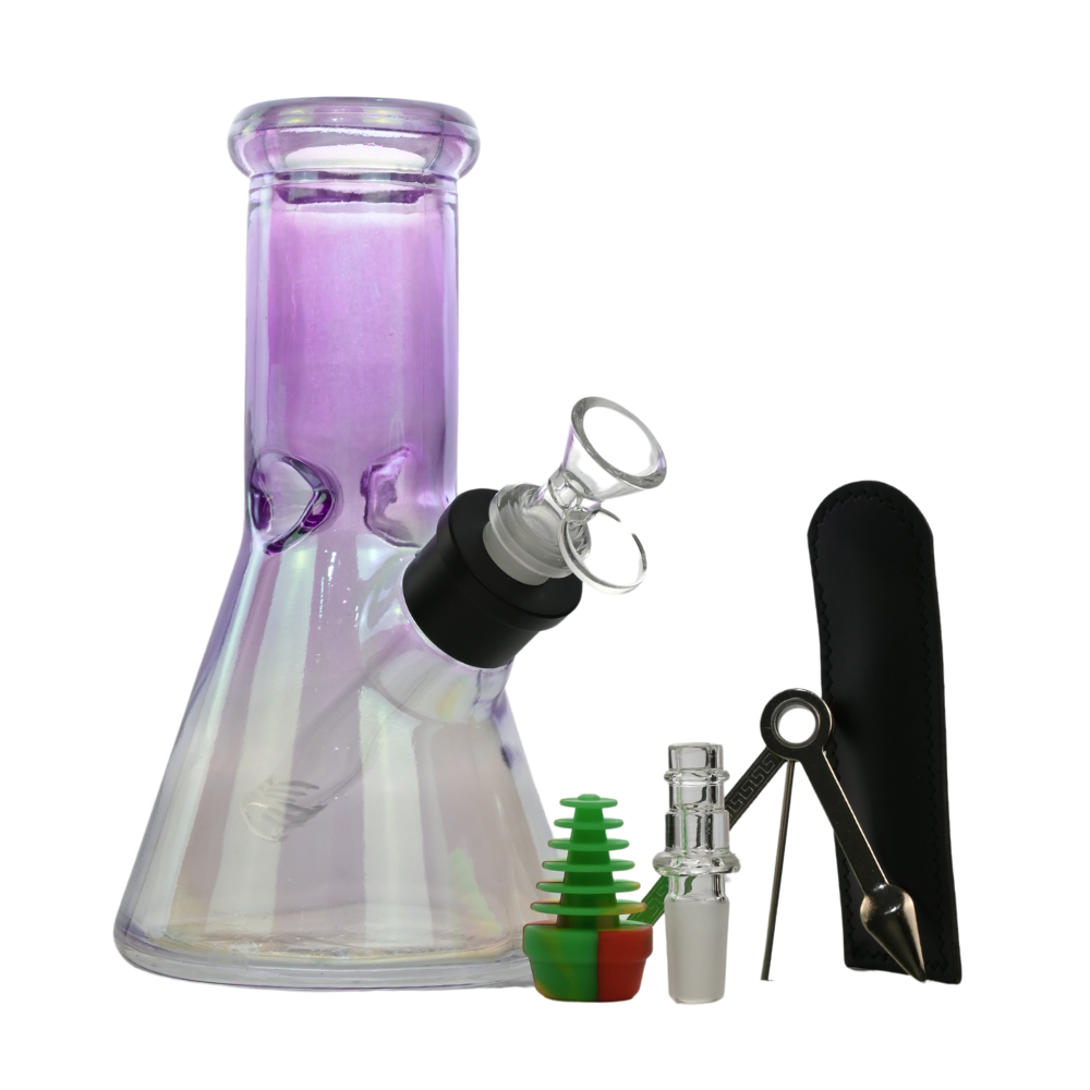 8" Rainbow 5 in 1 Glass Bong Kit