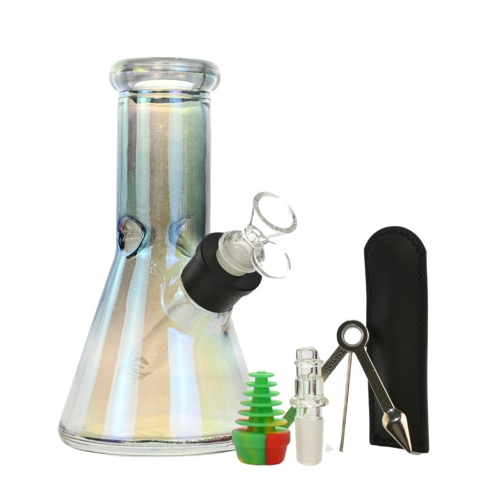 8" Rainbow 5 in 1 Glass Bong Kit