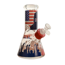 8" 7mm Patriotic Crowd Beaker Deluxe Smoke Box