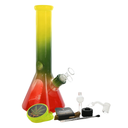 12" Rasta Glass Bong Dab Kit