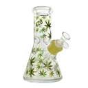 8" Green Leaf Glass Bong Kit