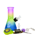 8" Iridescent Rainbow Glass Bong 9-in-1 Dab Kit