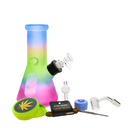 8" Iridescent Rainbow Glass Bong 9-in-1 Dab Kit