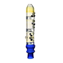 7" Cylindrical Glass Hand Pipe - 2ct