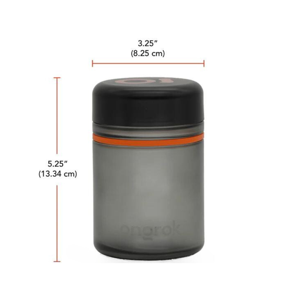 Ongrok 80ml Frosted Grey Childproof Jars - 6ct