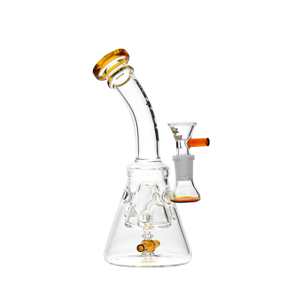 8" Nice Glass Solid Neck Honeycomb Bubbler