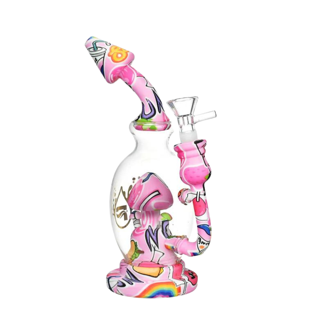 8" Pulsar Shroom Celebration Water Pipe