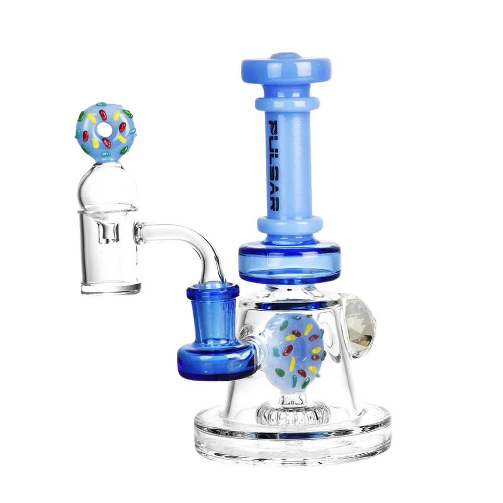 6.5" Pulsar Donut Diamond Dab Rig Set - Assorted Colours