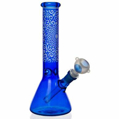 10" 5mm Frosted Demon Glass Bong