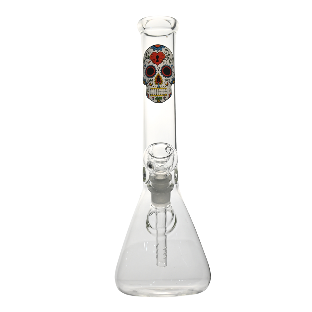 12" Clear Conical Sticker Bong - 3ct