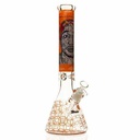 16" 9mm Orange Icons Glass Bong