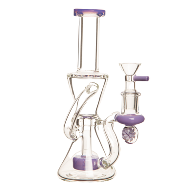 8" 5mm Hour Glass w/ Disc Percolator Rig