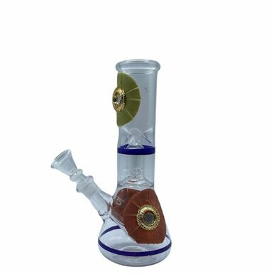 8" Hand Painted Percolator Bong