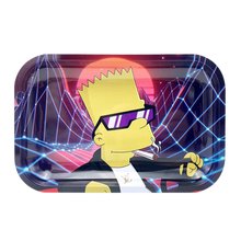 Bart Vaporwave Metal Rolling Tray - Medium