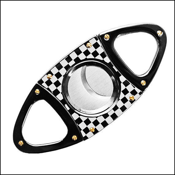 CIGAR CUTTER - CHECKERS (FOOTBALL BALLOON SHAPE)