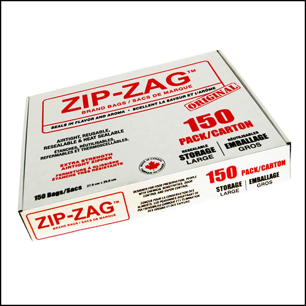 ZIP-ZAG - BRAND BAGS - LARGE 10.75 X 11'' - MADE IN CANADA (150)