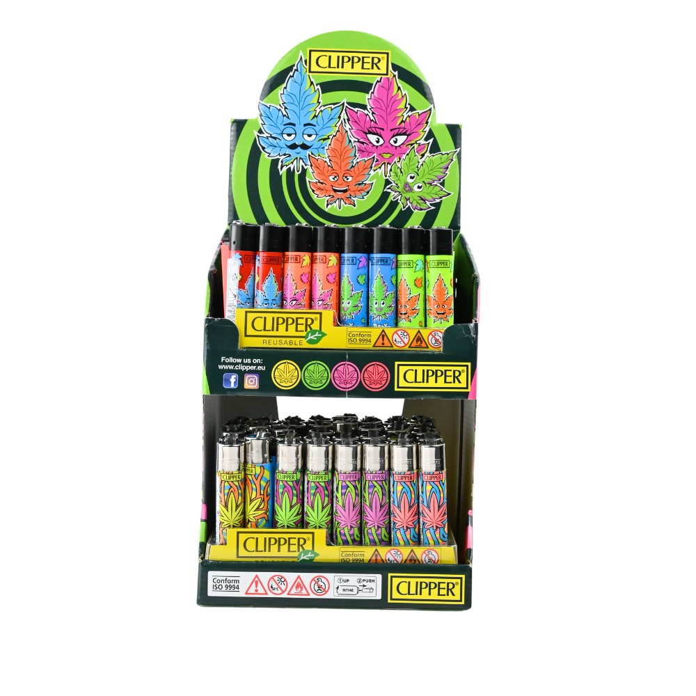 Clipper Leaves Lighter Display Set - 96ct