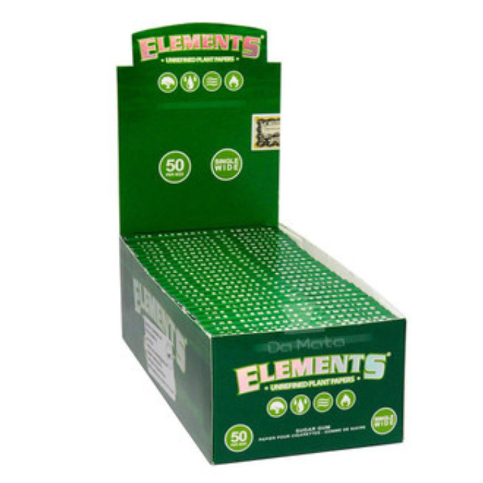 Elements Green Single Wide Rolling Paper - 50ct