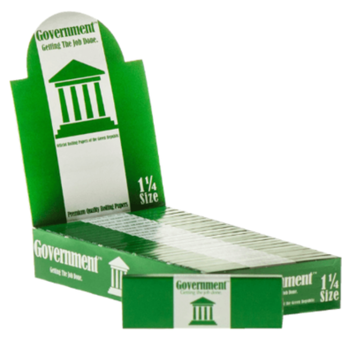 Government Green 1 1/4 Rolling Papers - 25ct