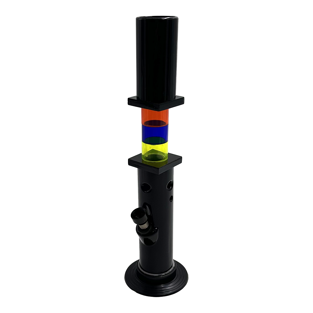 BONG - ACRYLIC - RASTA - 14"